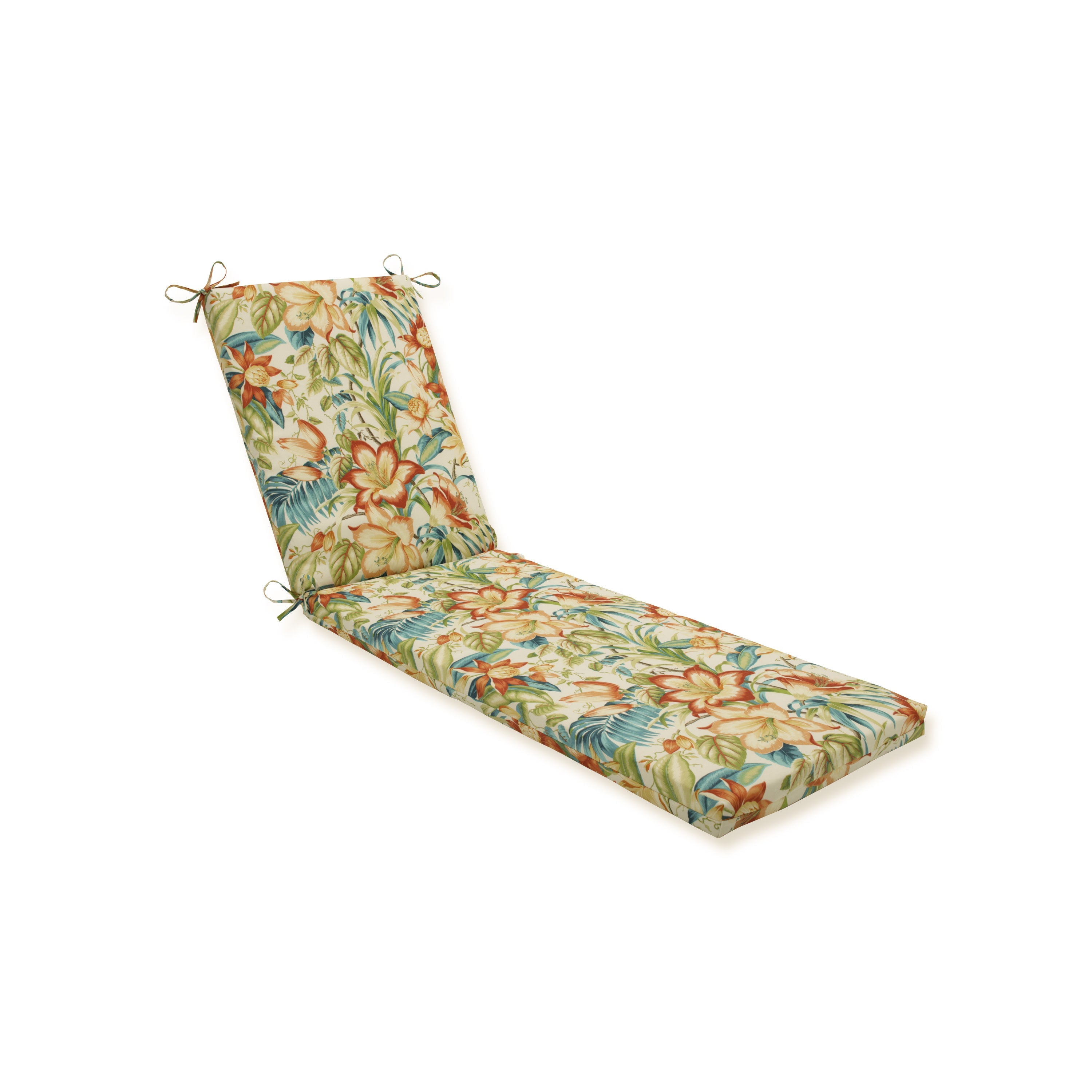 Outdoor/Indoor Botanical Glow Tiger Lily Chaise Lounge Cushion 80x23x3