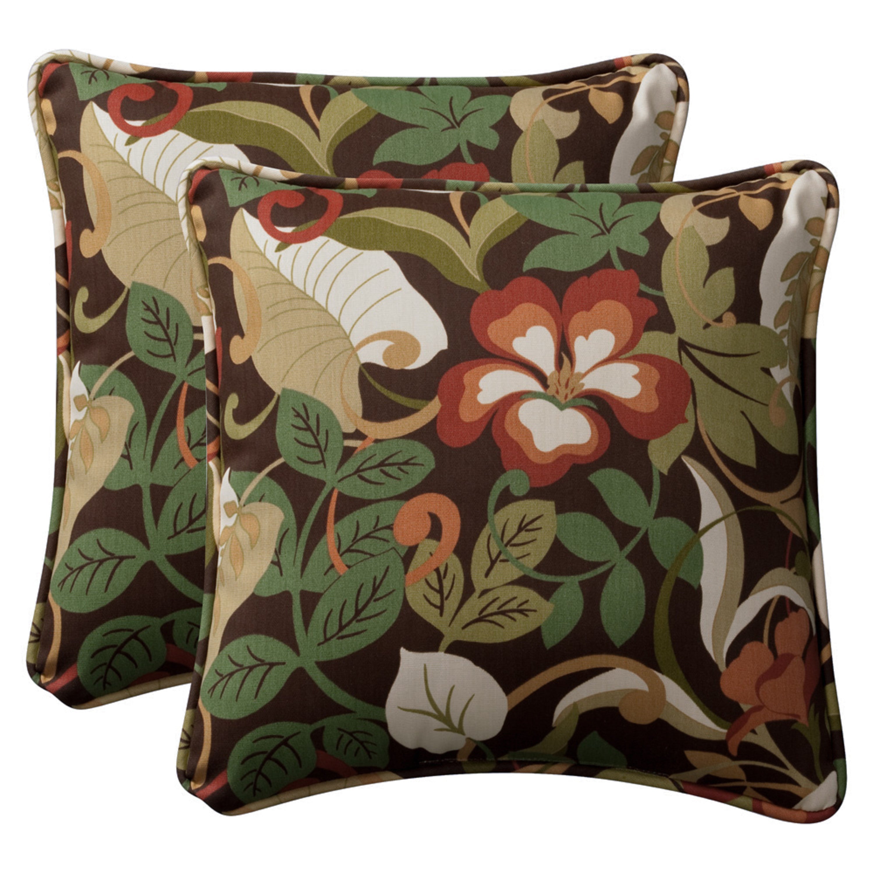 Outdoor/Indoor Coventry Cafe 18.5-inch Throw Pillow (Set of 2)
