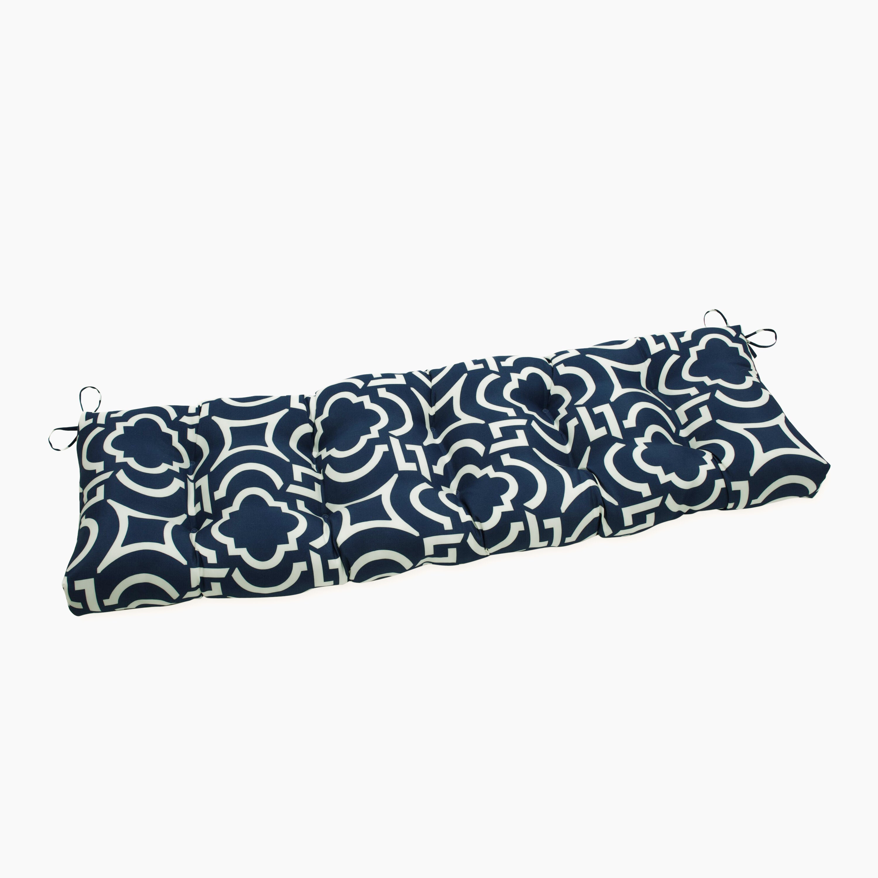 Outdoor/Indoor Carmody Navy 60" Blown Bench