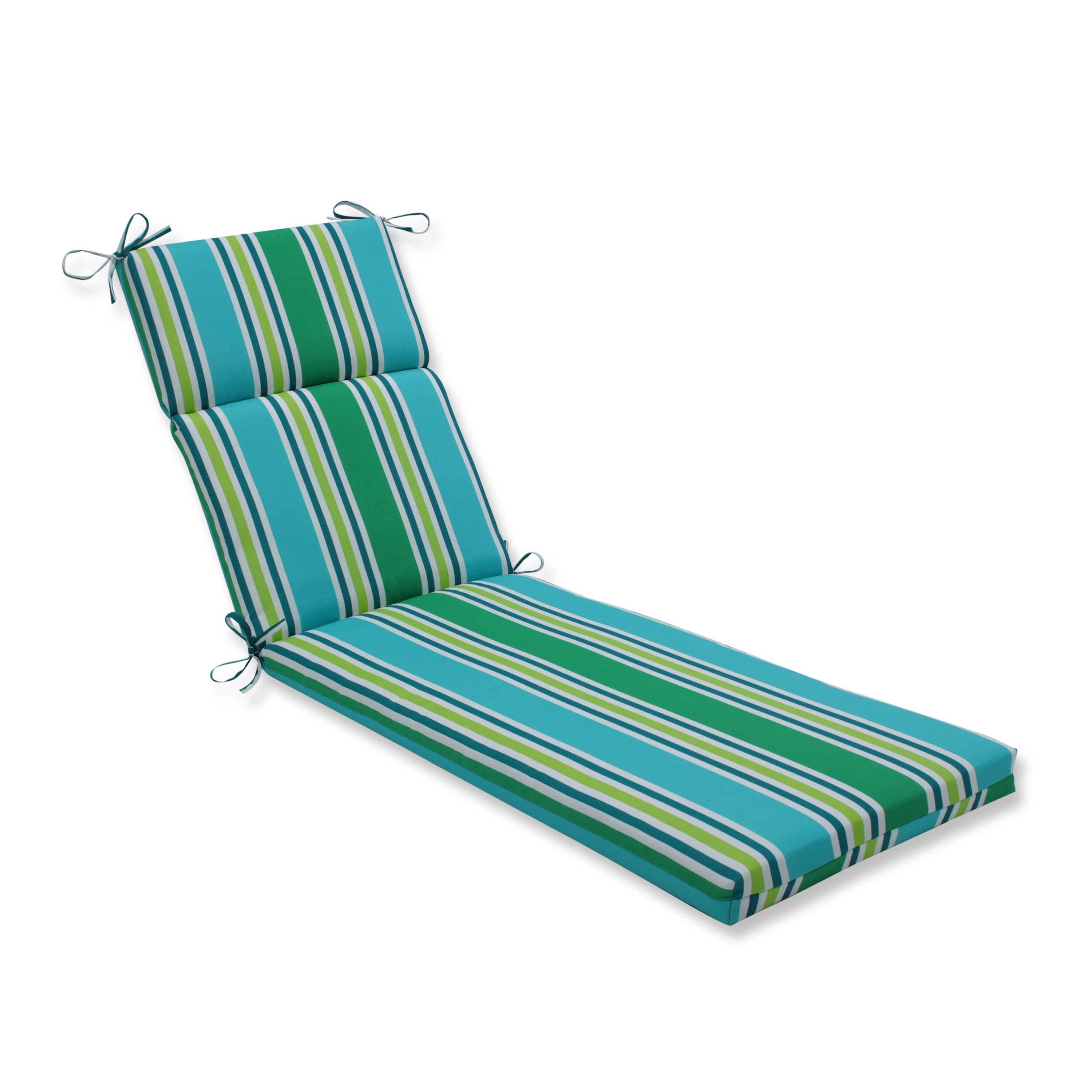 Aruba Stripe TurquoiseGreen Chaise Lounge Cushion