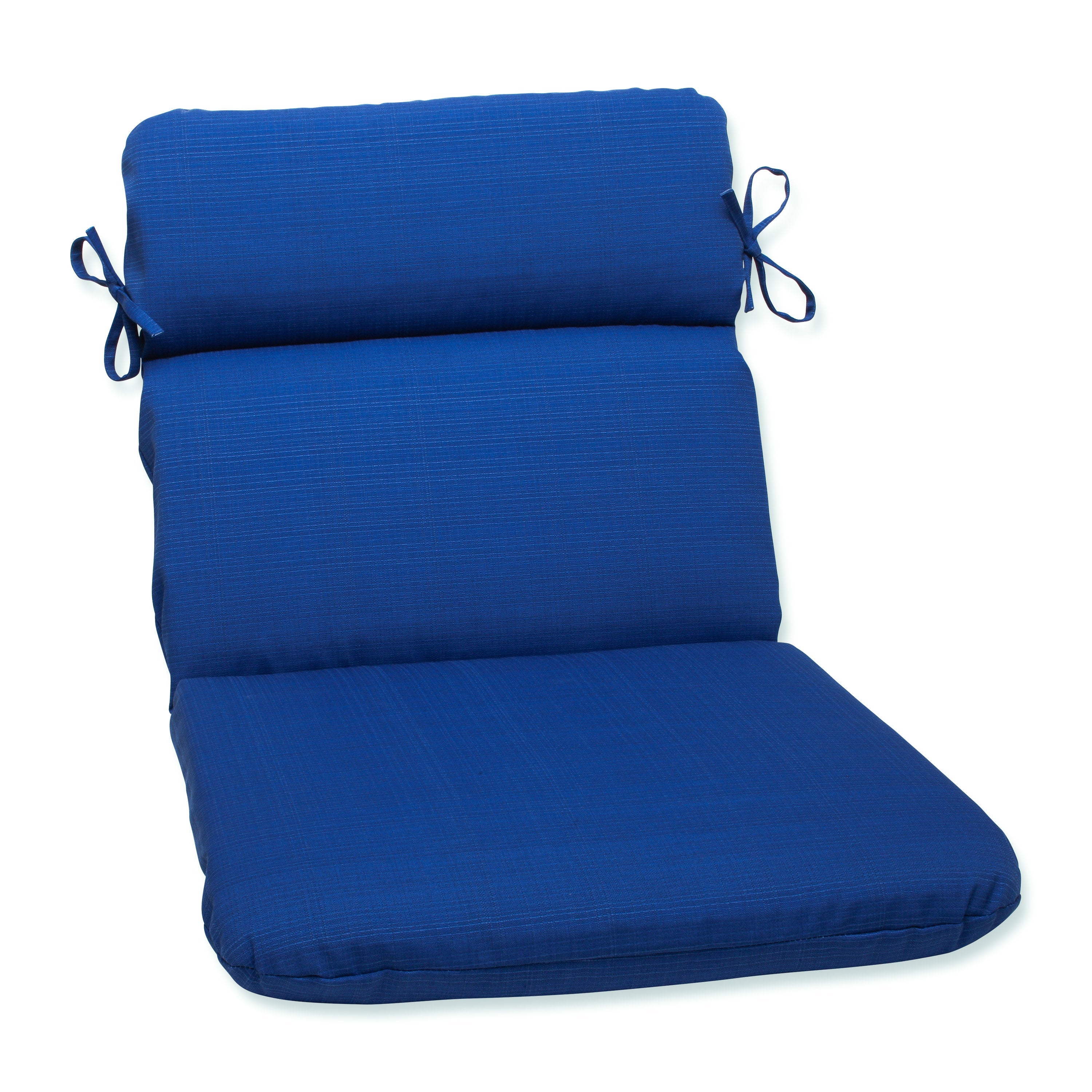 Outdoor/Indoor Fresco Blue Rounded Corners Chair Cushion