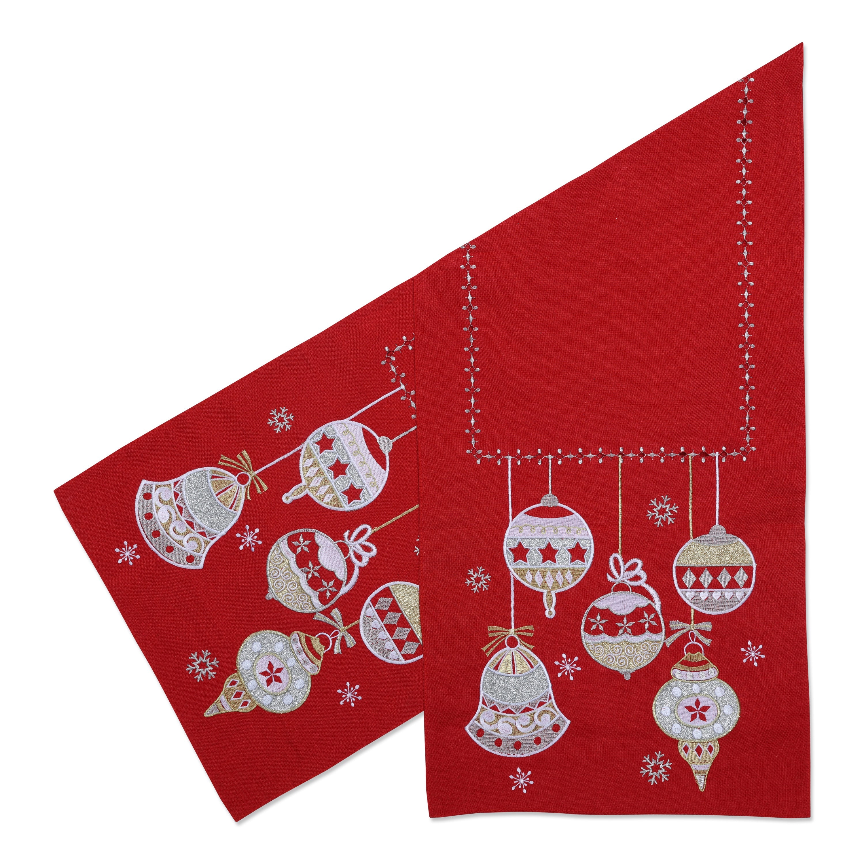 Indoor Sparkling Christmas Ornament 72-inch Table Runner
