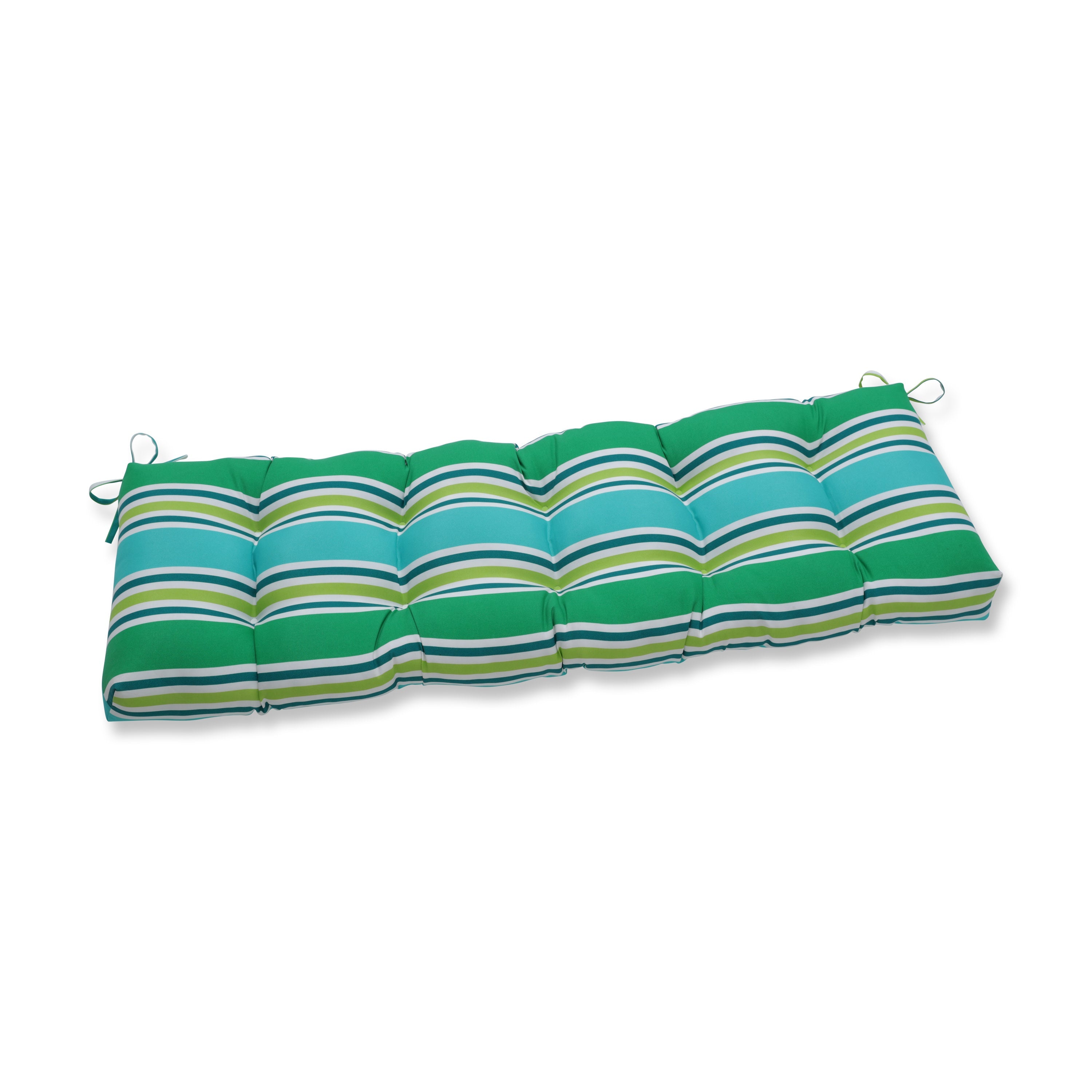 Aruba Stripe TurquoiseGreen 60" Blown Bench