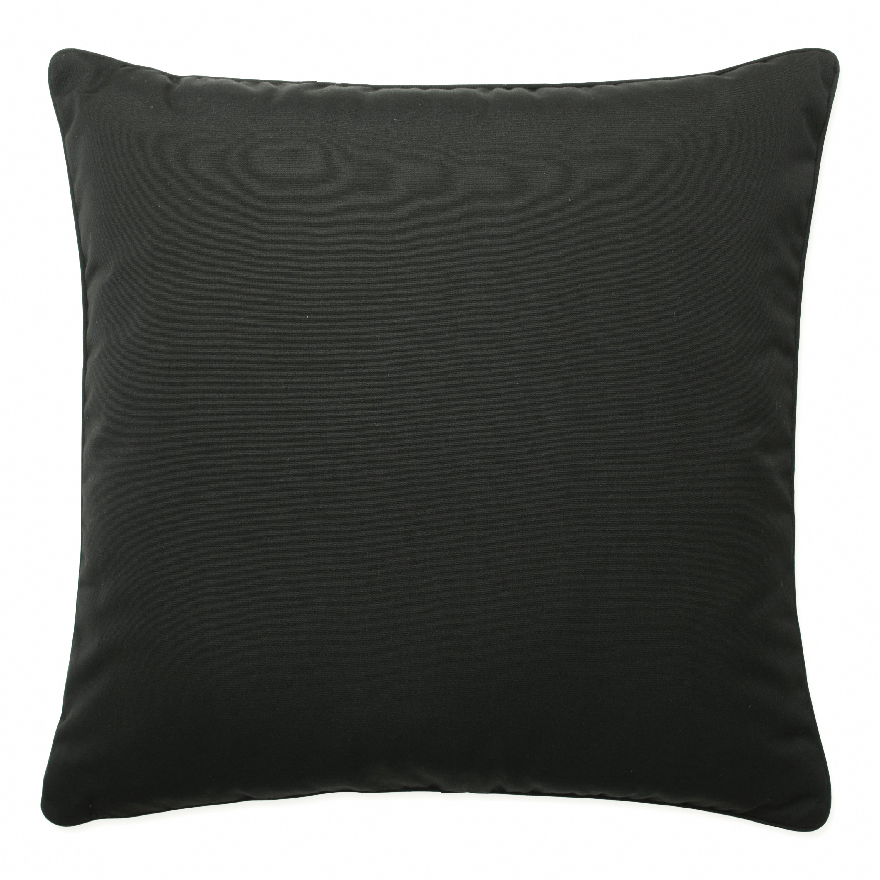 Outdoor/Indoor Fortress Canvas Black 25-inch Floor Pillow