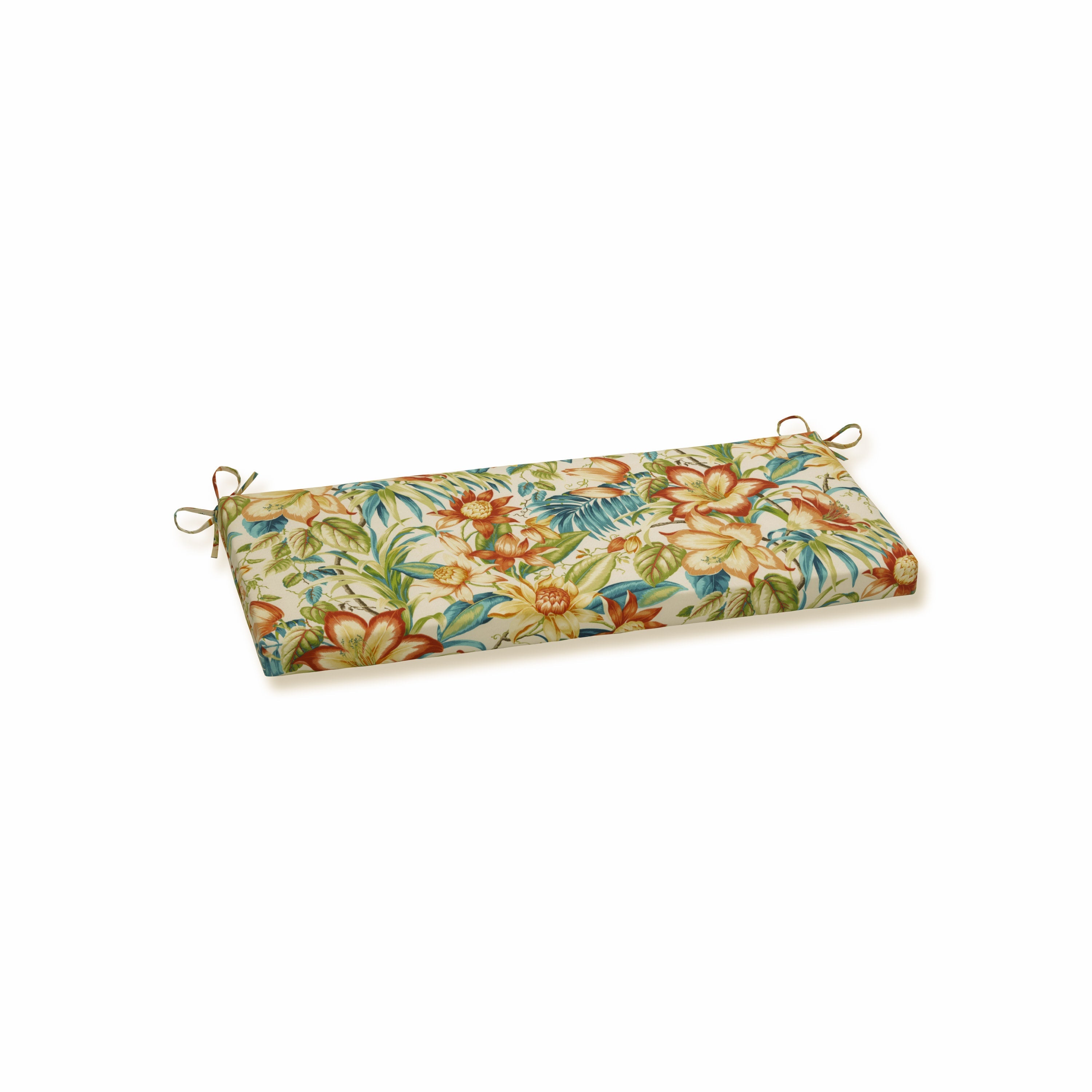 Outdoor/Indoor Botanical Glow Tiger Lily Bench Cushion